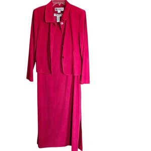 Jessica Howard Vintage 2-Piece Red Dress & Jacket Size 8 | Elegant Retro‎ Set